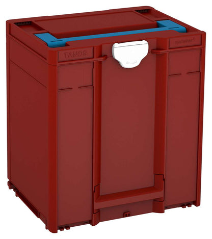 Systainer³ M 437, Carmine Red with Sky Blue lid handle and White catches
