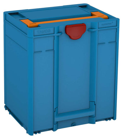 Systainer³ M 437, Sky Blue with Deep Orange lid handle and Carmine Red catches