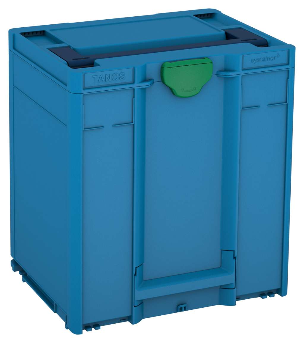 Systainer³ M 437, Sky Blue with Sapphire Blue lid handle and Signal Green catches