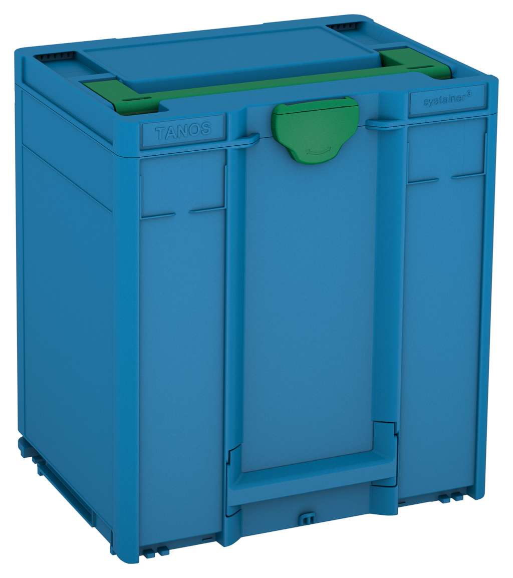 Systainer³ M 437, Sky Blue with Signal Green lid handle and Signal Green catches