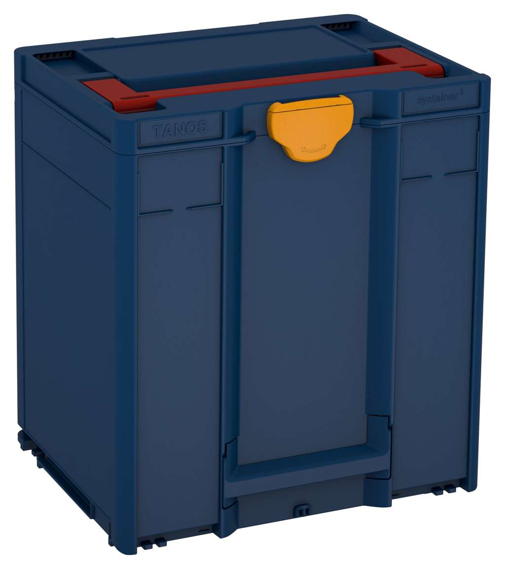 Systainer³ M 437, Sapphire Blue with Carmine Red lid handle and Daffodil Yellow catches