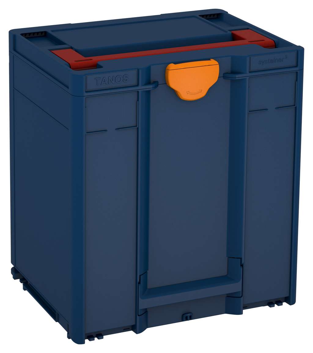 Systainer³ M 437, Sapphire Blue with Carmine Red lid handle and Deep Orange catches