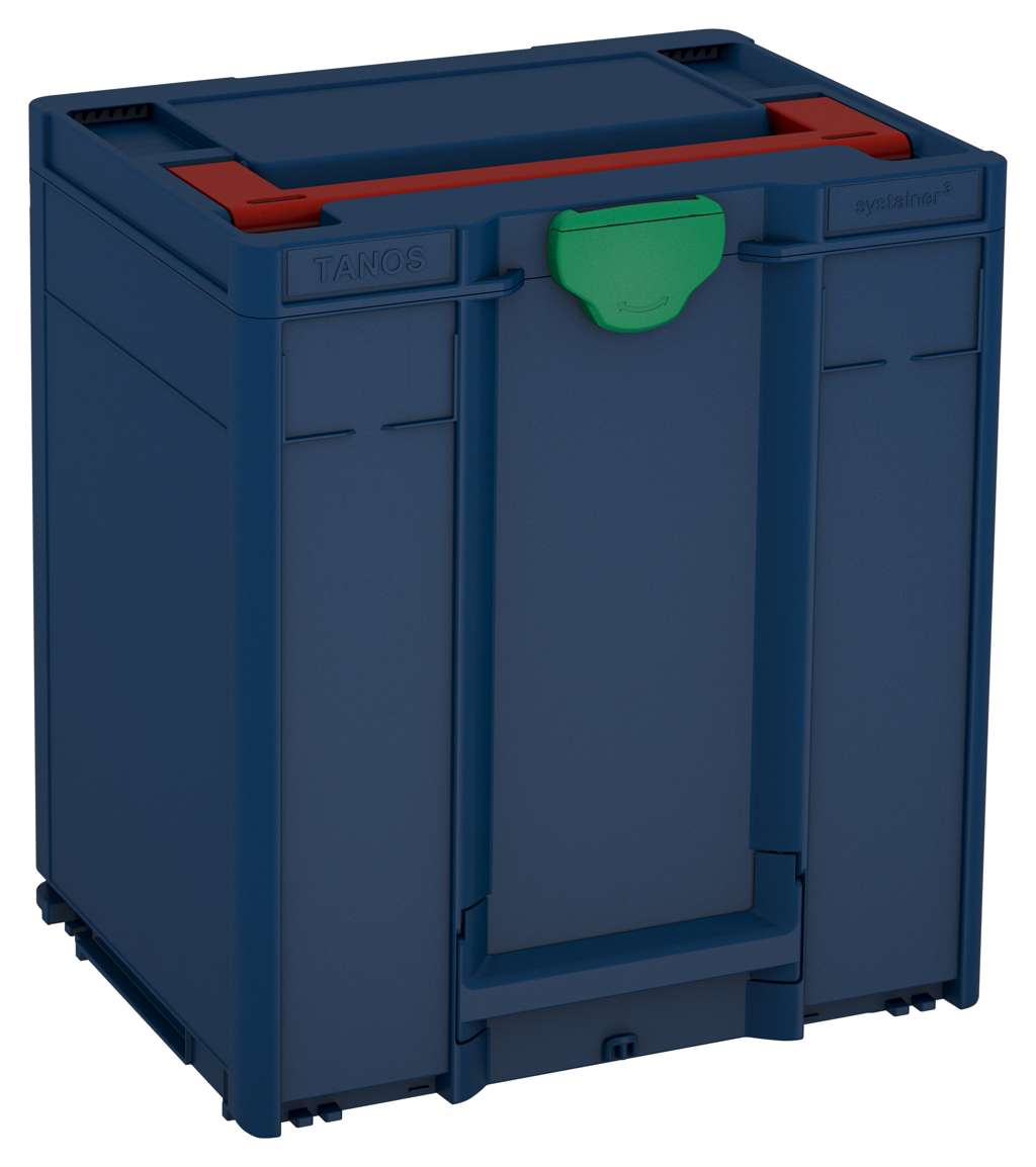 Systainer³ M 437, Sapphire Blue with Carmine Red lid handle and Signal Green catches