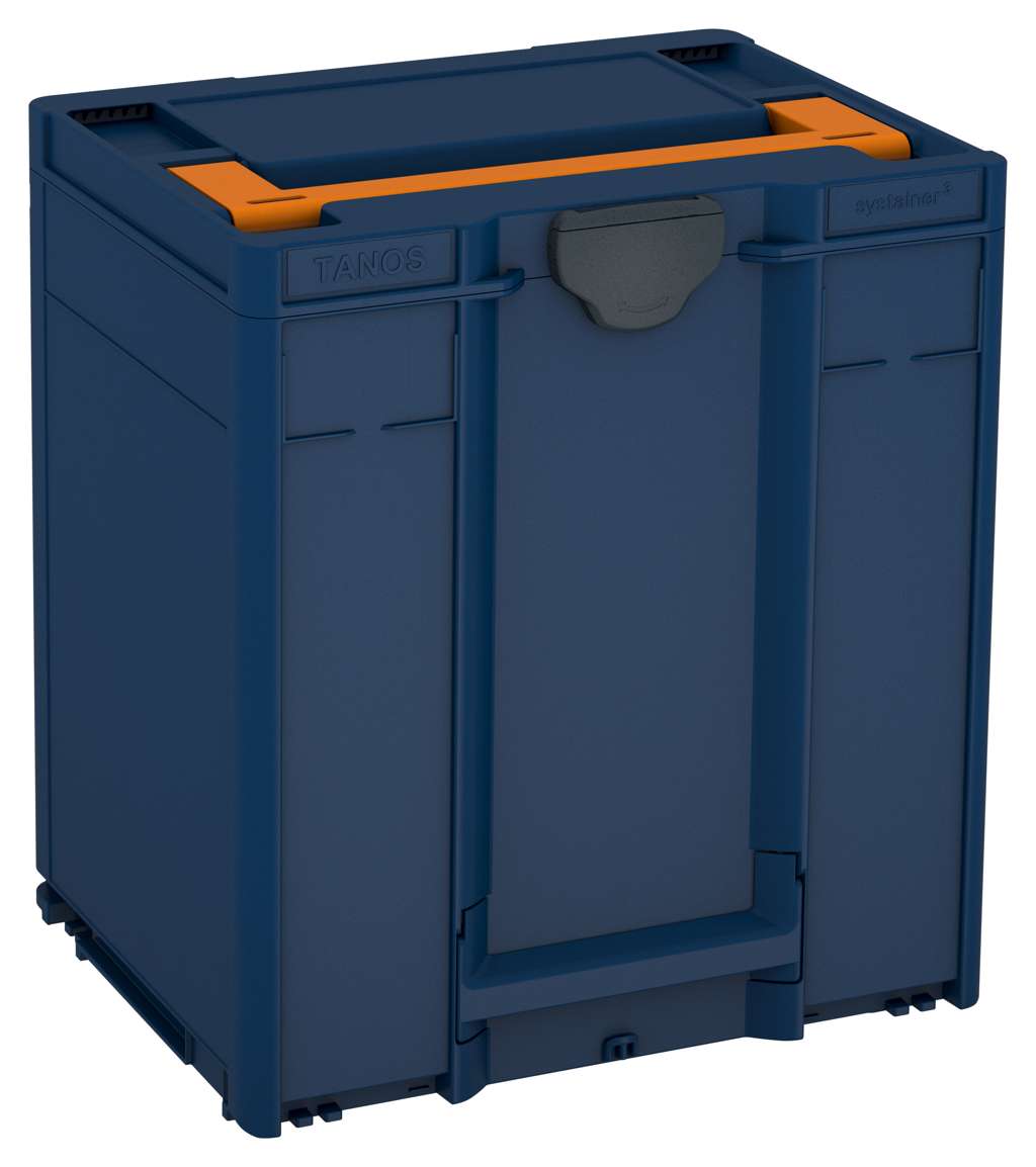 Systainer³ M 437, Sapphire Blue with Deep Orange lid handle and Anthracite catches