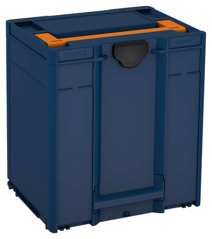 Systainer³ M 437, Sapphire Blue with Deep Orange lid handle and Black catches