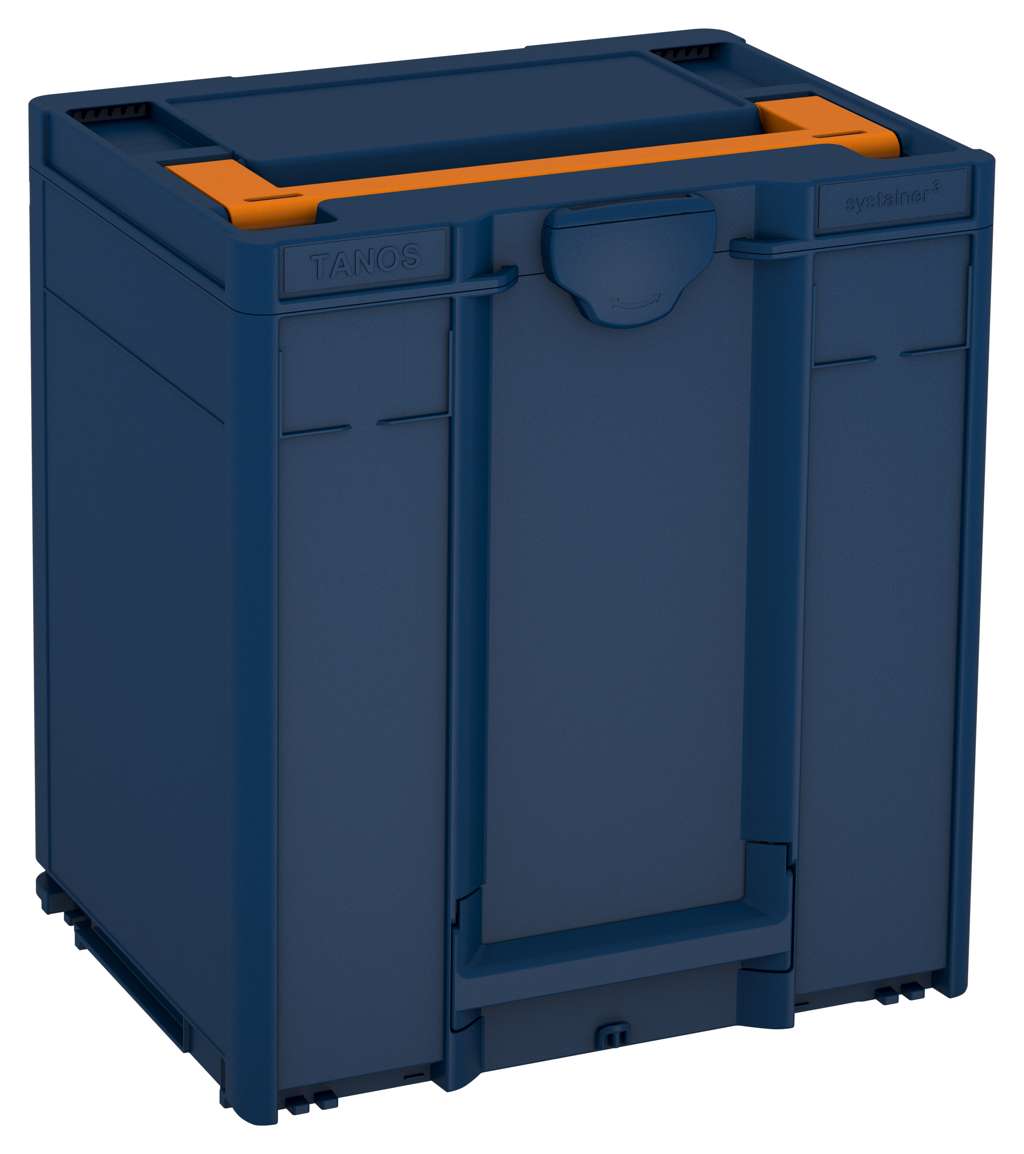 Systainer³ M 437, Sapphire Blue with Deep Orange lid handle