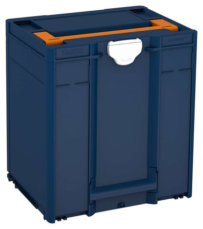 Systainer³ M 437, Sapphire Blue with Deep Orange lid handle and White catches