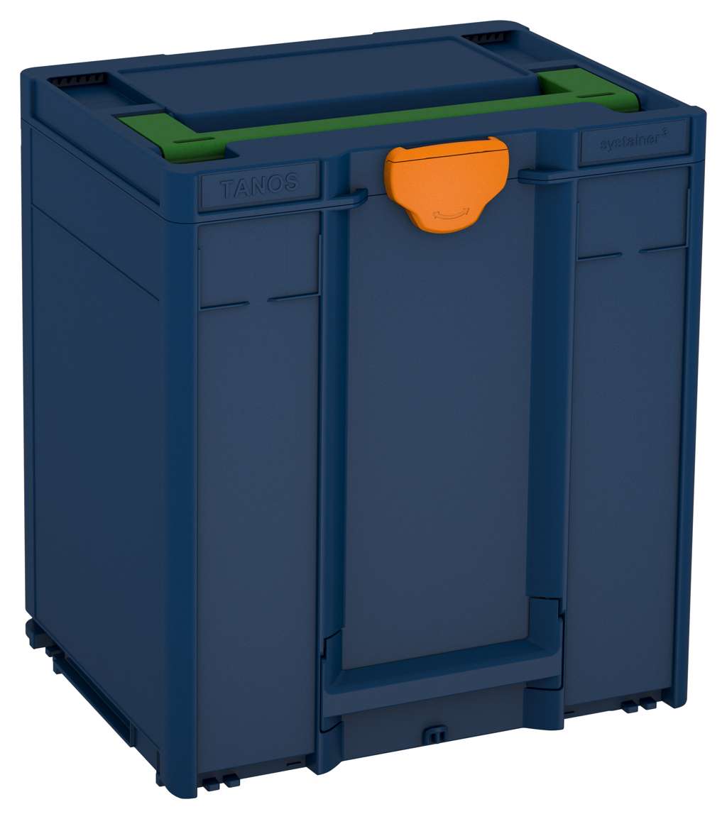 Systainer³ M 437, Sapphire Blue with Emerald Green lid handle and Deep Orange catches