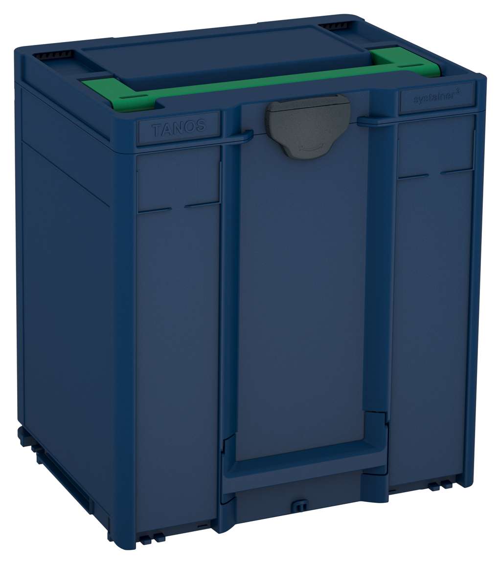 Systainer³ M 437, Sapphire Blue with Signal Green lid handle and Anthracite catches