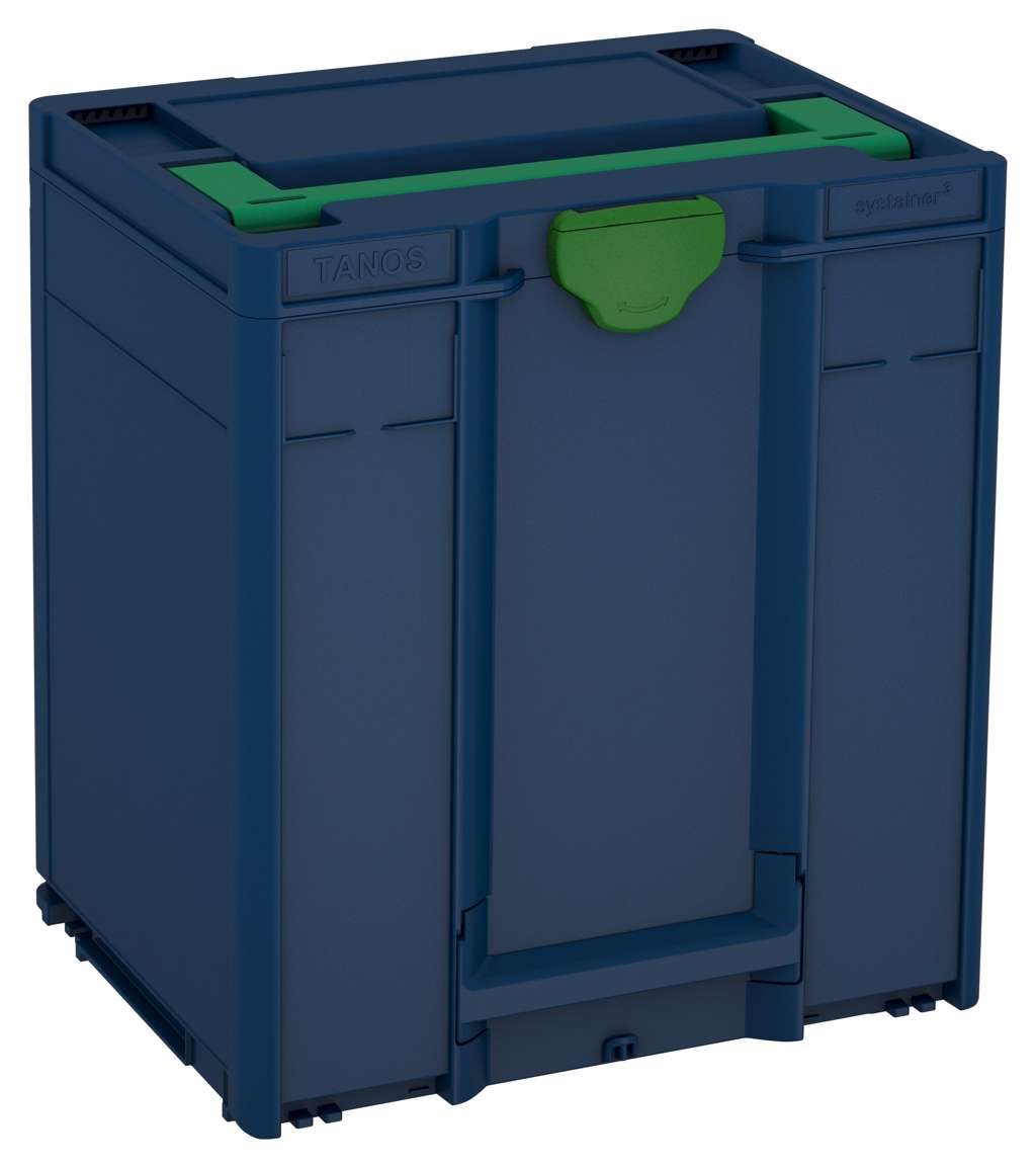 Systainer³ M 437, Sapphire Blue with Signal Green lid handle and Emerald Green catches