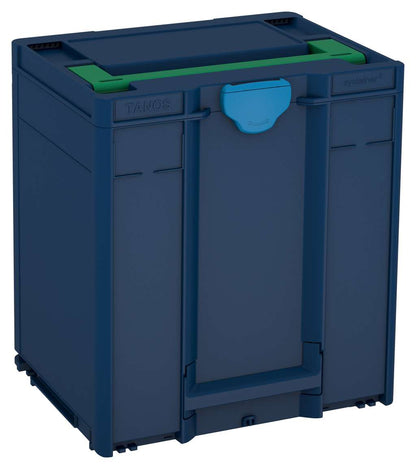 Systainer³ M 437, Sapphire Blue with Signal Green lid handle and Sky Blue catches