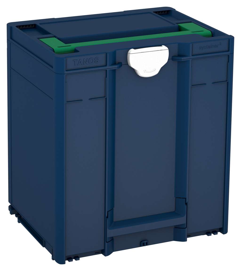 Systainer³ M 437, Sapphire Blue with Signal Green lid handle and White catches