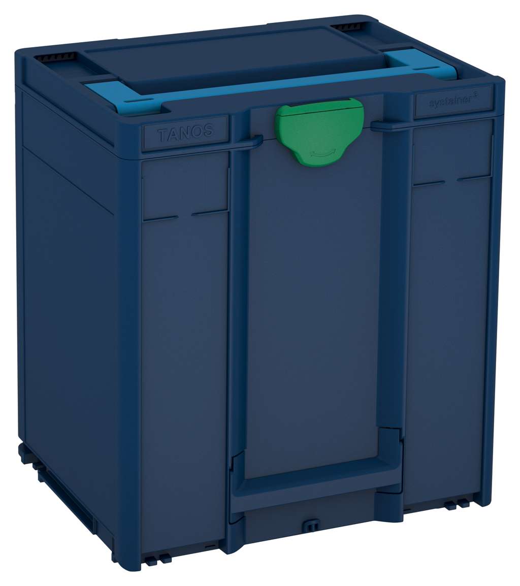 Systainer³ M 437, Sapphire Blue with Sky Blue lid handle and Signal Green catches