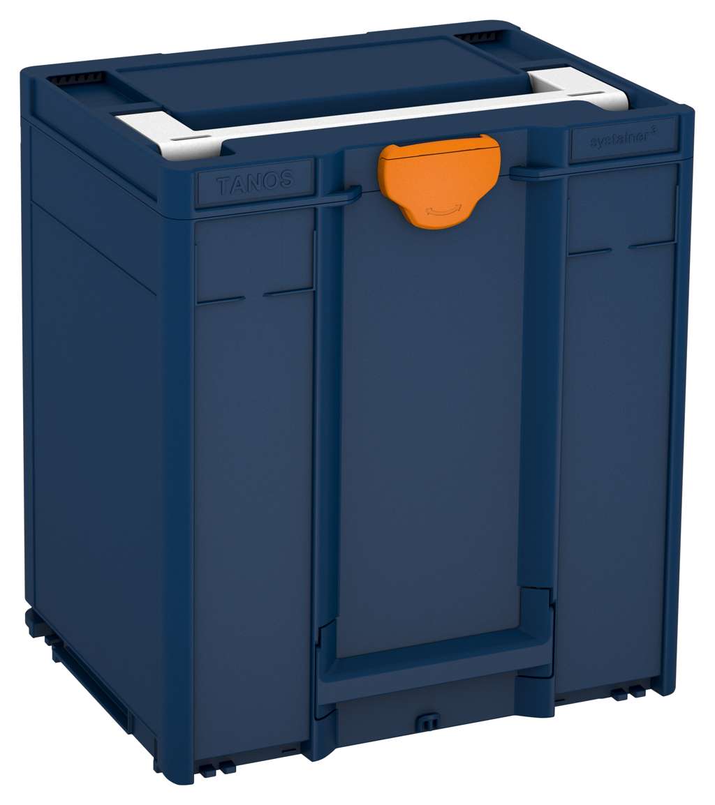 Systainer³ M 437, Sapphire Blue with White lid handle and Deep Orange catches