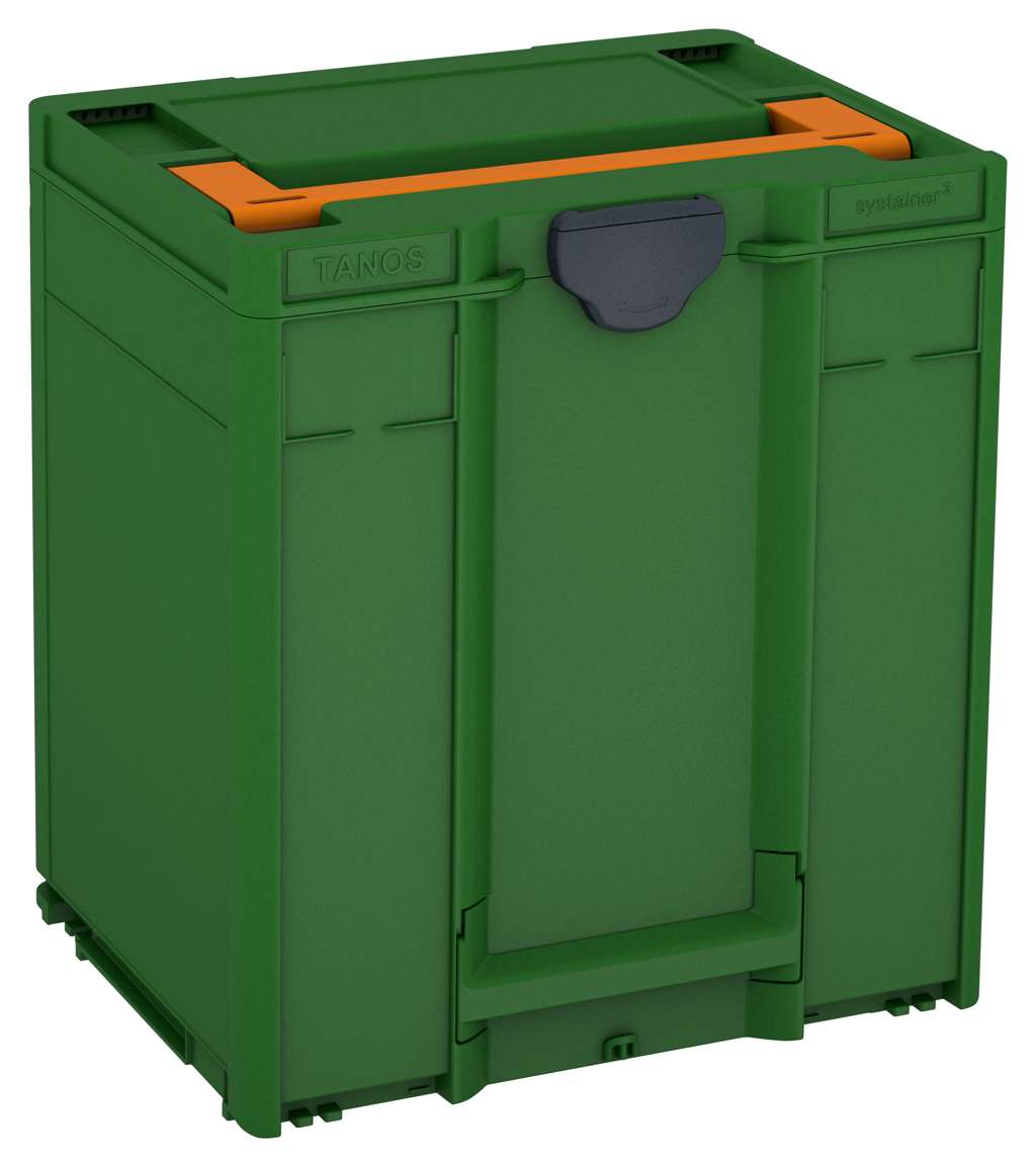 Systainer³ M 437, Emerald Green with Deep Orange lid handle and Anthracite catches
