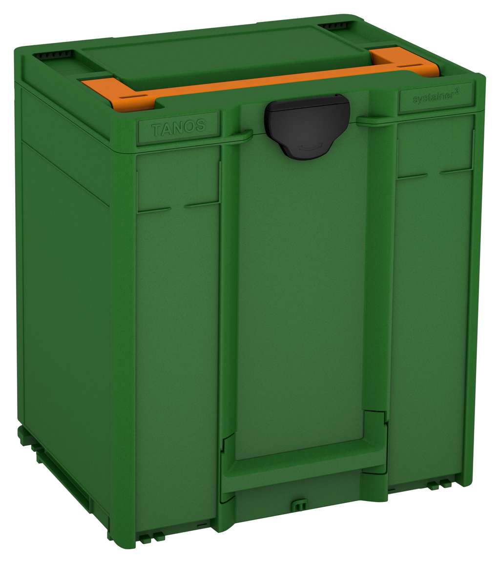 Systainer³ M 437, Emerald Green with Deep Orange lid handle and Black catches