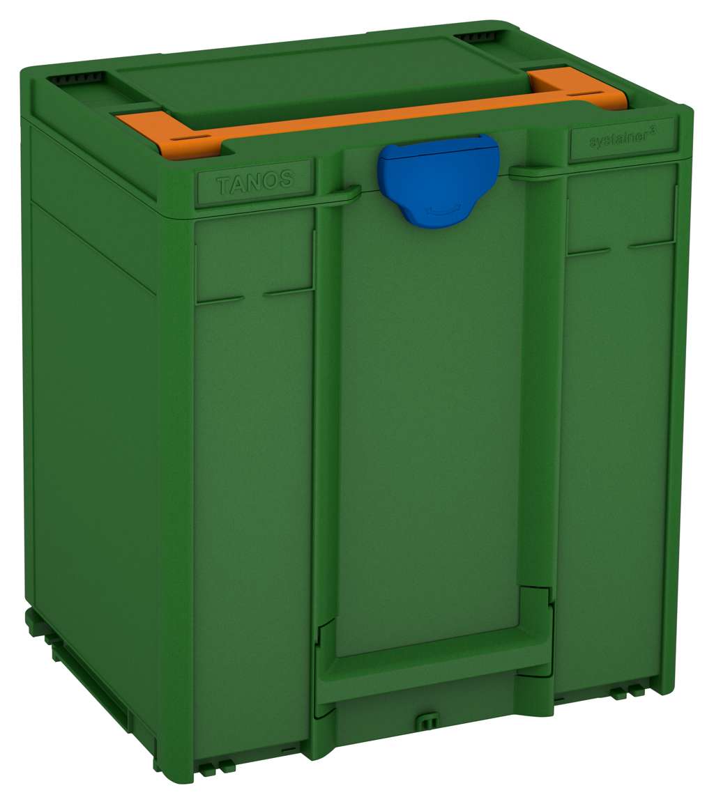 Systainer³ M 437, Emerald Green with Deep Orange lid handle and Signal Blue catches