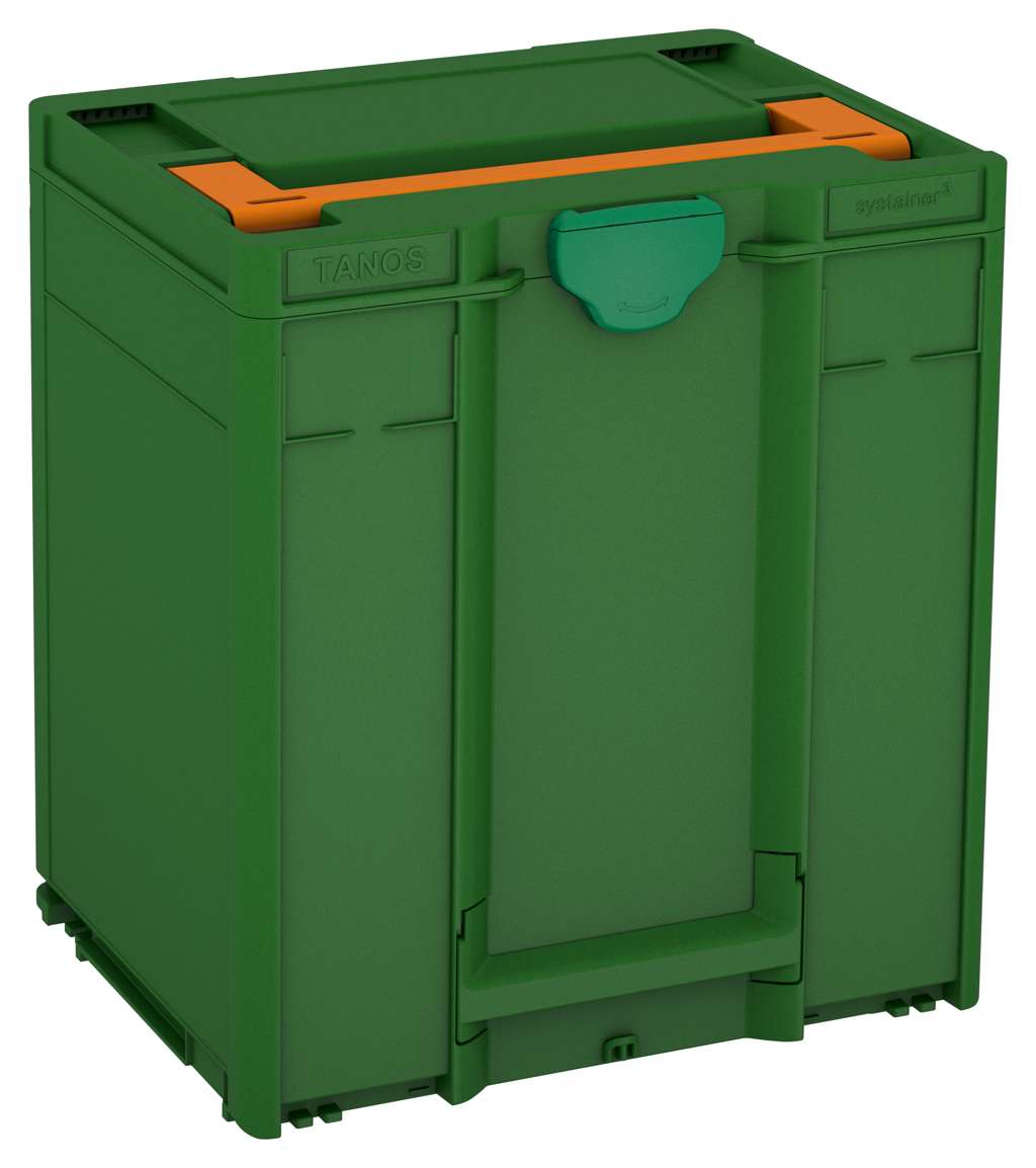Systainer³ M 437, Emerald Green with Deep Orange lid handle and Signal Green catches