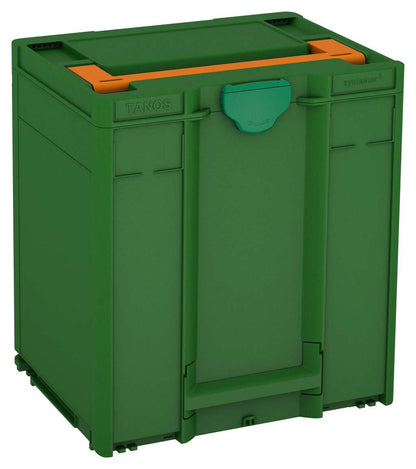 Systainer³ M 437, Emerald Green with Deep Orange lid handle and Signal Green catches