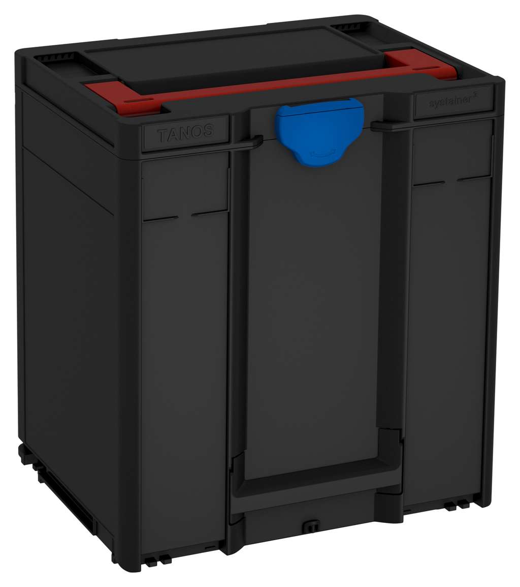Systainer³ M 437, Black with Carmine Red lid handle and Signal Blue catches