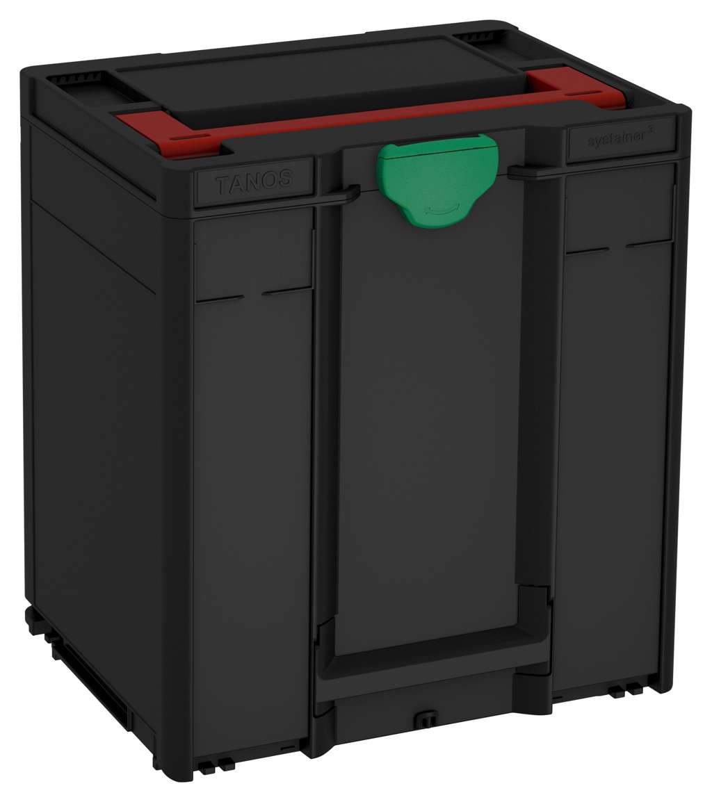 Systainer³ M 437, Black with Carmine Red lid handle and Signal Green catches