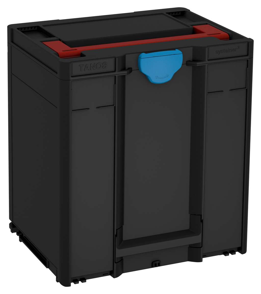 Systainer³ M 437, Black with Carmine Red lid handle and Sky Blue catches