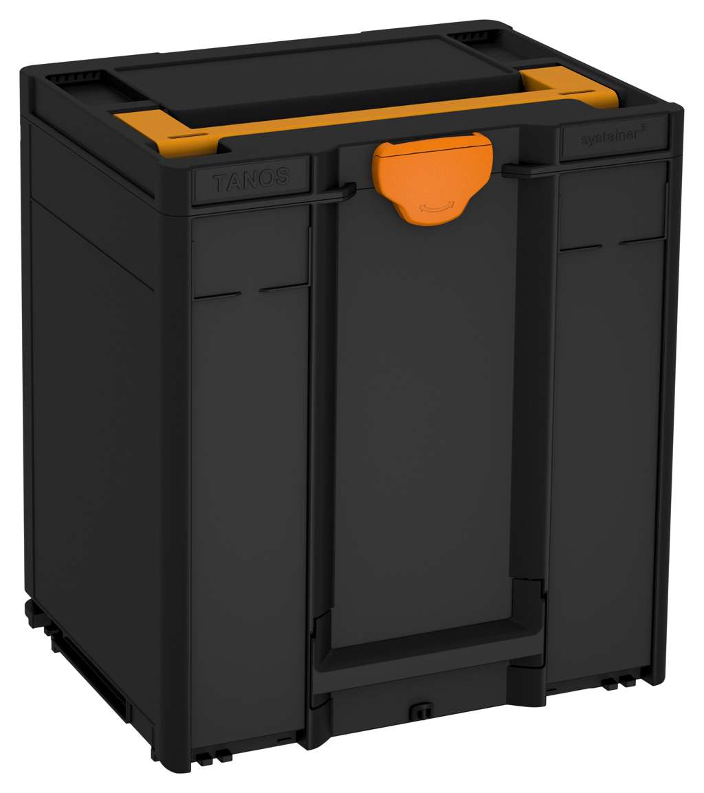 Systainer³ M 437, Black with Daffodil Yellow lid handle and Deep Orange catches