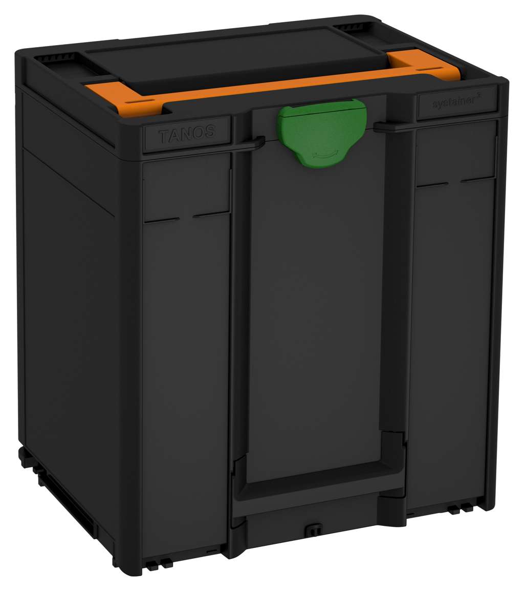 Systainer³ M 437, Black with Deep Orange lid handle and Emerald Green catches