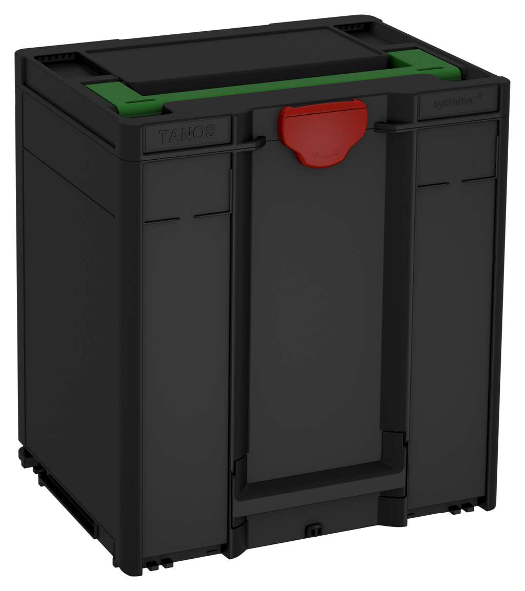 Systainer³ M 437, Black with Emerald Green lid handle and Carmine Red catches