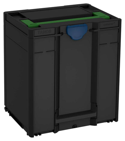 Systainer³ M 437, Black with Emerald Green lid handle and Sapphire Blue catches