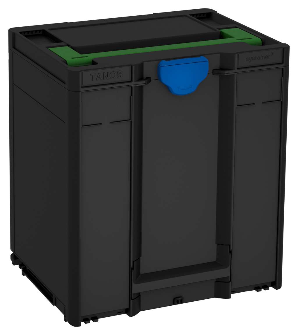Systainer³ M 437, Black with Emerald Green lid handle and Signal Blue catches