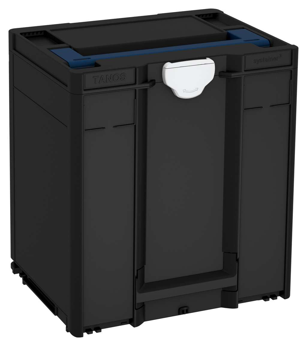 Systainer³ M 437, Black with Sapphire Blue lid handle and Light Grey catches