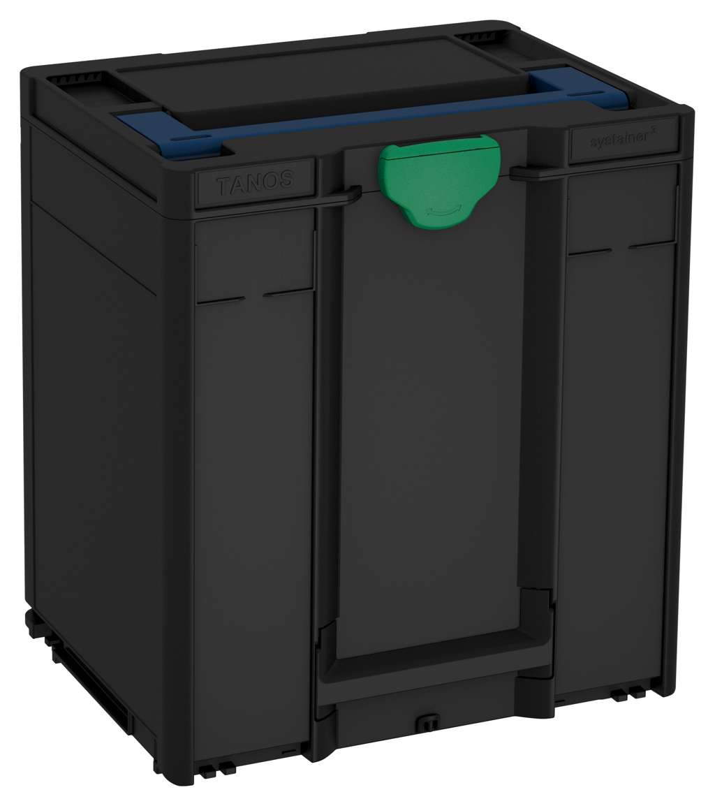 Systainer³ M 437, Black with Sapphire Blue lid handle and Signal Green catches