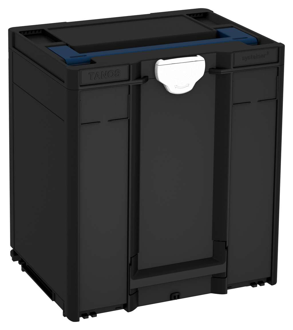 Systainer³ M 437, Black with Sapphire Blue lid handle and White catches