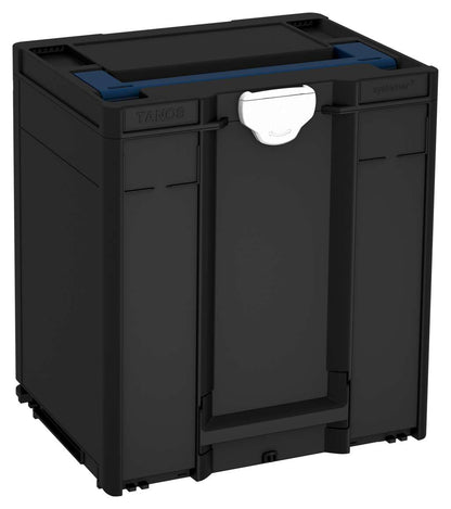 Systainer³ M 437, Black with Sapphire Blue lid handle and White catches