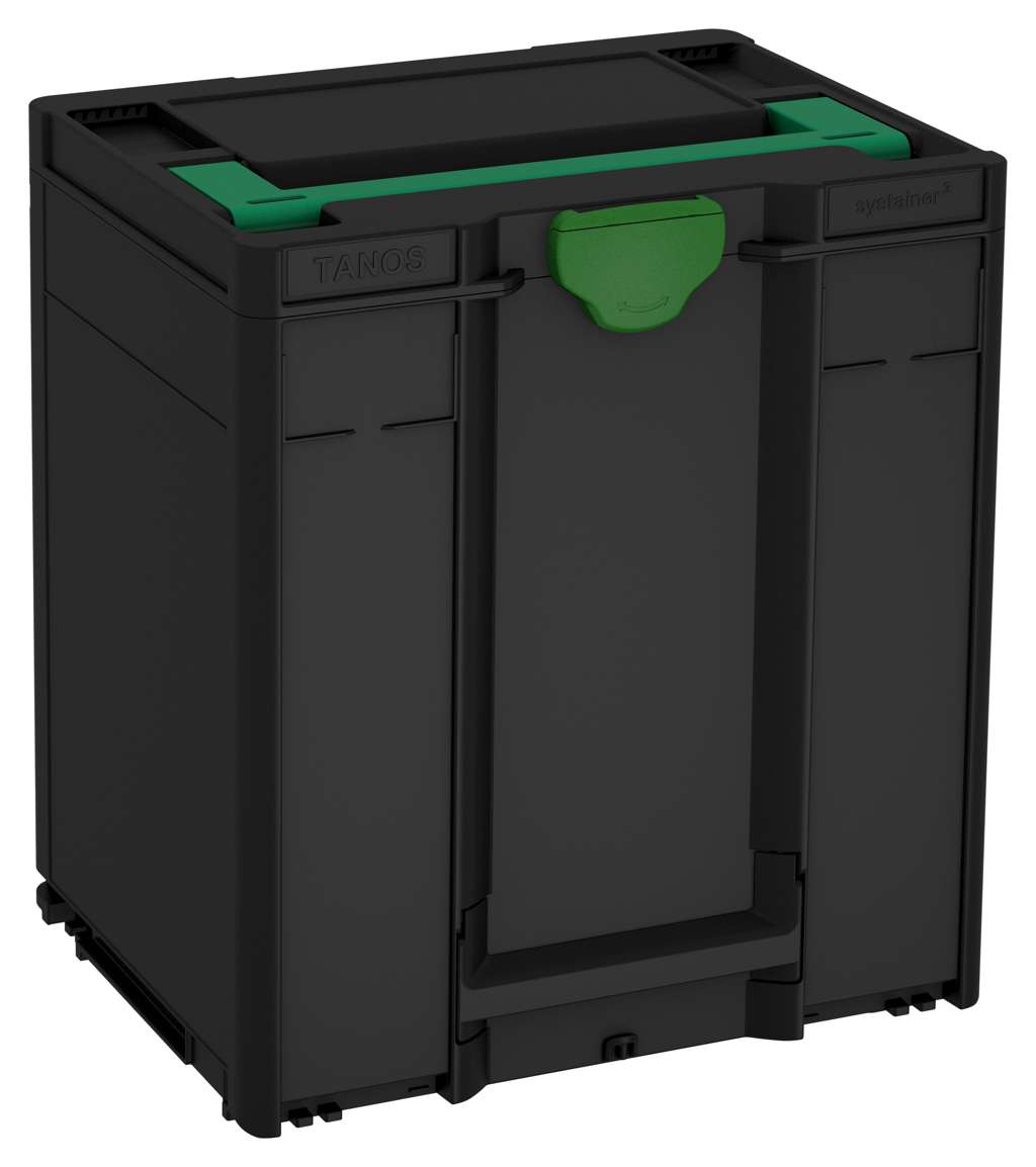 Systainer³ M 437, Black with Signal Green lid handle and Emerald Green catches