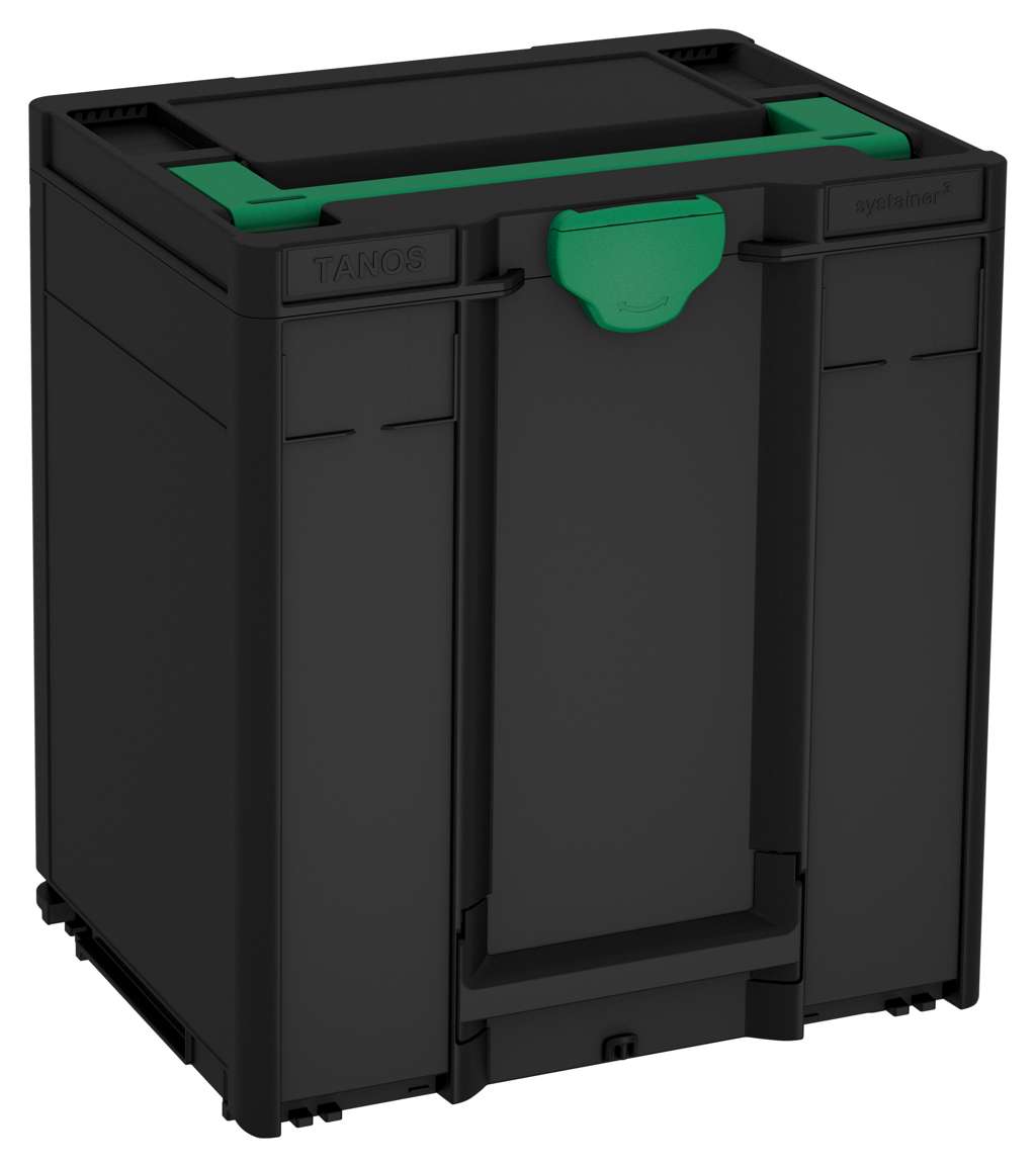 Systainer³ M 437, Black with Signal Green lid handle and Signal Green catches