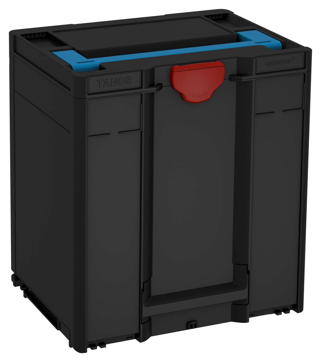 Systainer³ M 437, Black with Sky Blue lid handle and Carmine Red catches