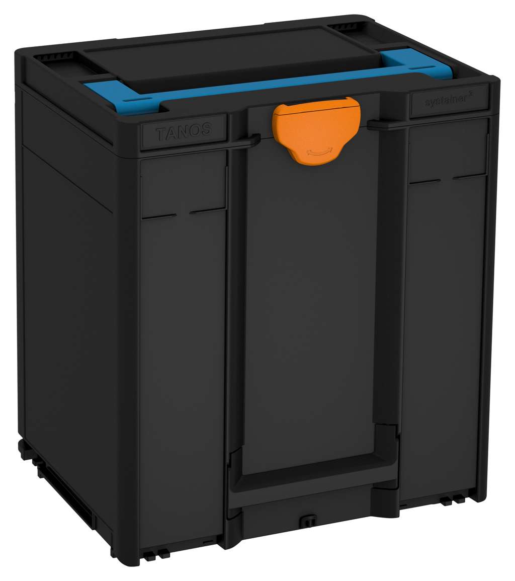 Systainer³ M 437, Black with Sky Blue lid handle and Deep Orange catches