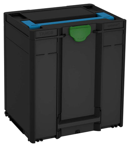 Systainer³ M 437, Black with Sky Blue lid handle and Emerald Green catches