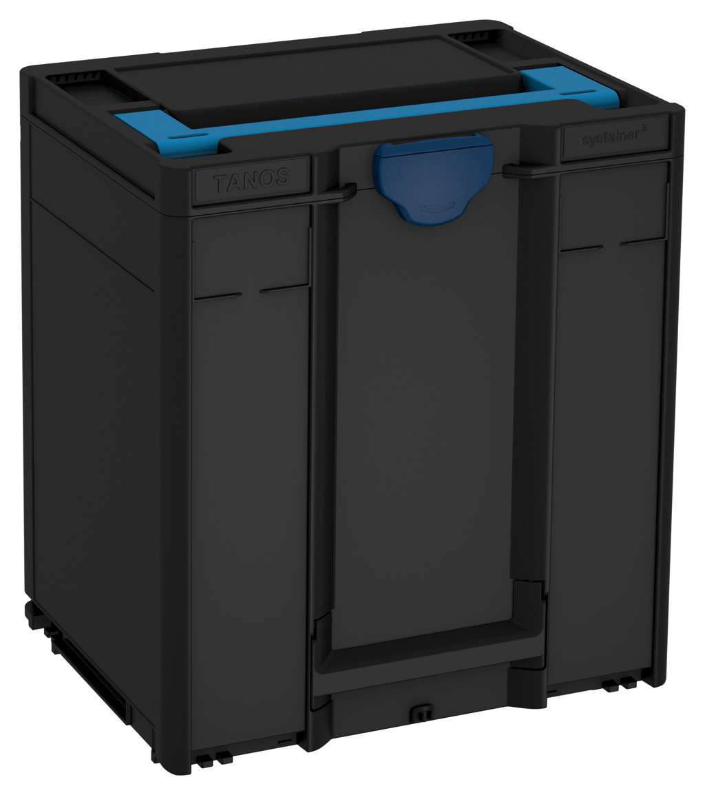 Systainer³ M 437, Black with Sky Blue lid handle and Sapphire Blue catches