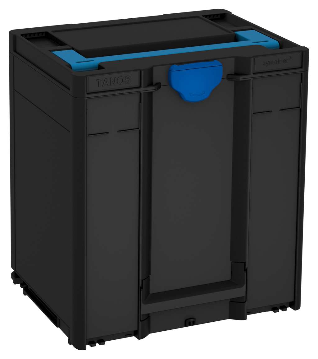 Systainer³ M 437, Black with Sky Blue lid handle and Signal Blue catches