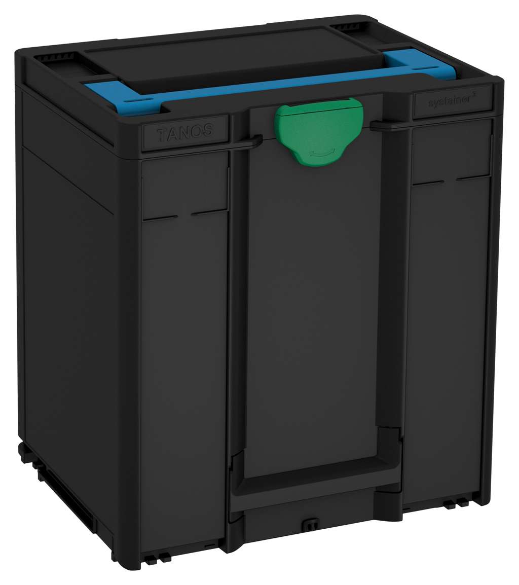 Systainer³ M 437, Black with Sky Blue lid handle and Signal Green catches