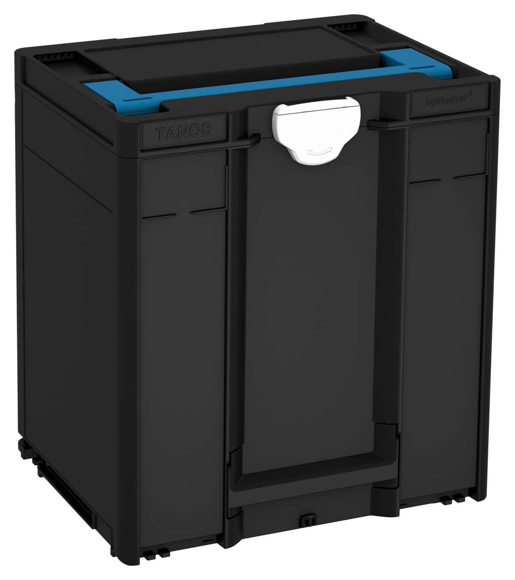 Systainer³ M 437, Black with Sky Blue lid handle and White catches