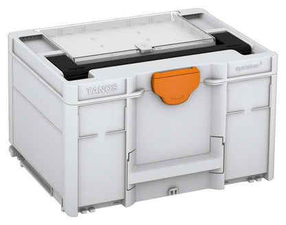 Systainer³ Lid Compartment M 237, Light Grey with Black lid handle and Deep Orange catches