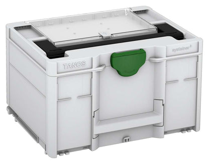 Systainer³ Lid Compartment M 237, Light Grey with Black lid handle and Emerald Green catches