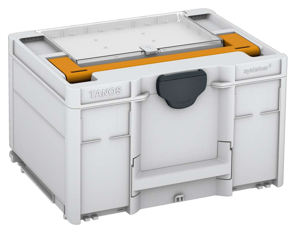 Systainer³ Lid Compartment M 237, Light Grey with Daffodil Yellow lid handle and Anthracite catches