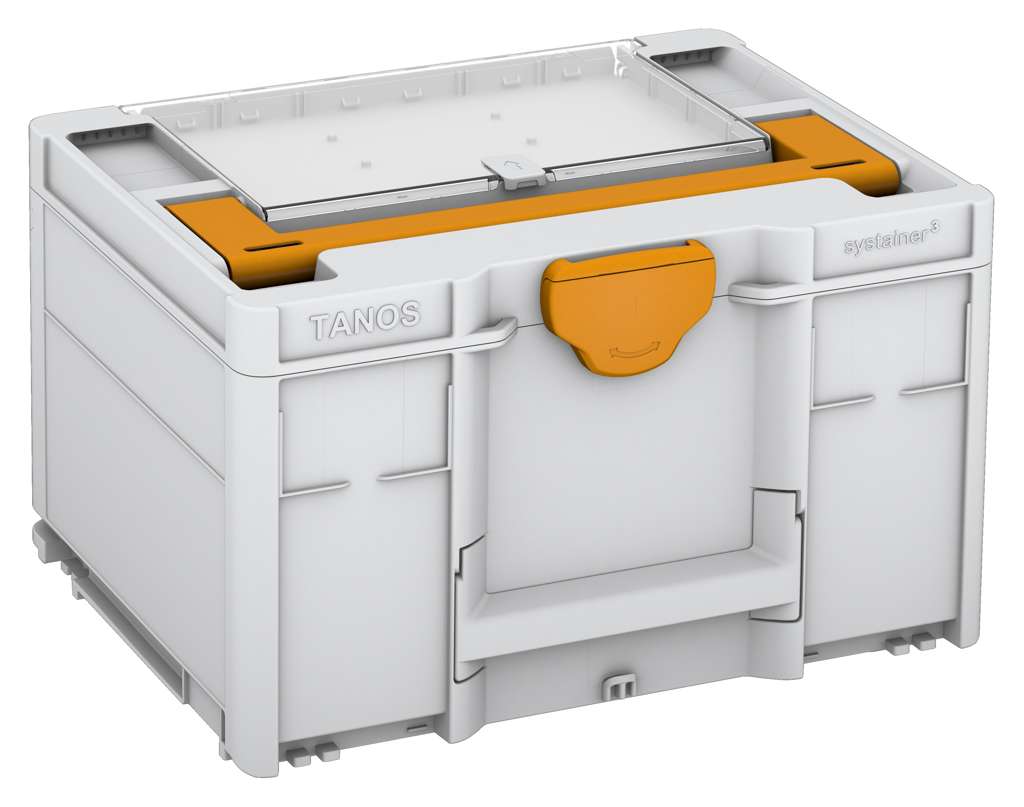 Systainer³ Lid Compartment M 237, Light Grey with Daffodil Yellow lid handle and Daffodil Yellow catches