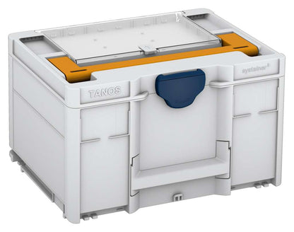 Systainer³ Lid Compartment M 237, Light Grey with Daffodil Yellow lid handle and Sapphire Blue catches