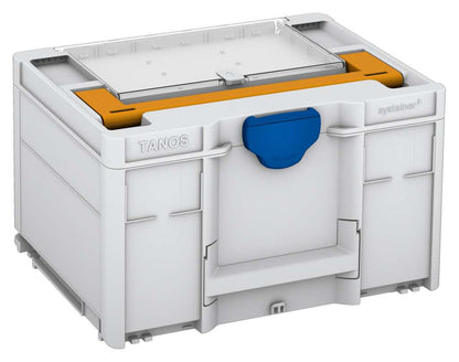 Systainer³ Lid Compartment M 237, Light Grey with Daffodil Yellow lid handle and Signal Blue catches